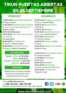 jornadas de puertas abiertas actividades gratuitas yoga chi kung taichi fosfeno alejandro vega alex pozo numerología terapeutica en base 22 risoterapia danza creativa yoga pitagorica coaching concierto cuencos universidad de padres metodo dicedir caminar con sentido gestion emocional para niños desapego y libertad radiestesia