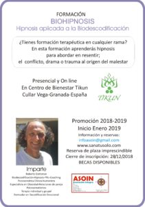 CARTEL CURSO BIOHIPNOSIS Tikun 2019