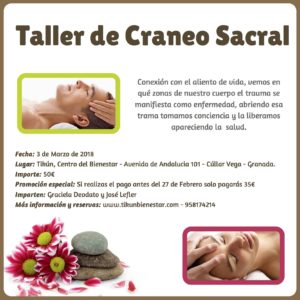 Taller de Craneo Sacral en tikun centro del bienestar cullar vega granada andalucia españa